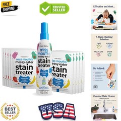 Messy Eater Stain Treater Spray – 4oz & 10 Wipes Stain Remover – Newborn & Ba…