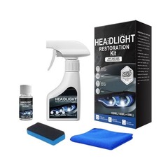 Headlight Restoration Kit Car Lens Polish Cleaner & Coating Anti-Fog UV Protect