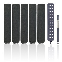 Retractable Gap Dust Cleaner Under Appliance Cleaning Tool with 5 Microfiber …