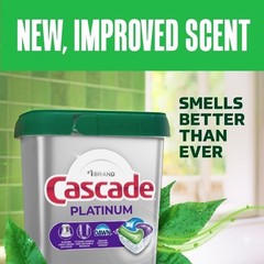 Platinum Dishwasher Pods Fresh ActionPacs 26 Count No PreWash Powerful Cleaning