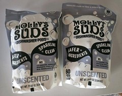 Lot Of 3 Molly’s Suds Unscented Dishwasher Pods – 60×3(180) Pods New sealed