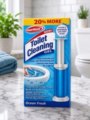 Toilet Cleaning Gel Dispenser w/ 12 Flower Stamps 2 Packs – Cleans and Freshens