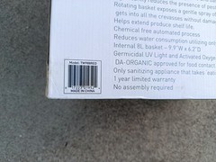 TrueWash The Total Clean Machine Sanitizer UV Activated Oxygen Sterilizer Device