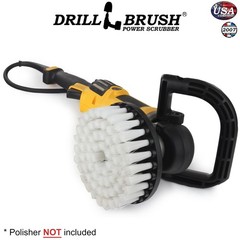 Carpet Cleaner Scrub Brush for Polisher – 7 Inch Soft White Drillbrush with 5/8
