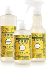 Mrs Meyers Kitchen Basics Set Dandelion Hand Soap Dish Soap Surface Spray Kit