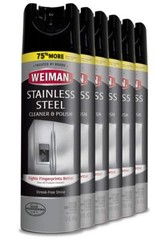 Weiman Stainless Steel Cleaner and Polish – 17 Ounce (6 Pack) – Protects