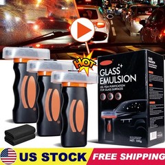 1-5Set Automotive Oil Film Cleaner Car Windshield Oil Film Remover w/ Brush Head