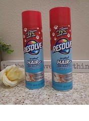 Resolve Pet Hair Eliminator Carpet Cleaner & Vacuum booster, 18.oz Lot Of 2