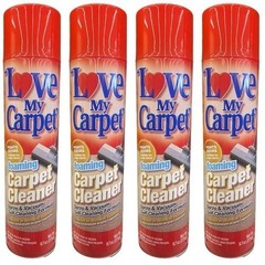 Love My Carpet Cleaner Foam Spray Vacuum Self Cleaning 4 Pack 9.7oz each
