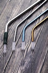 2 Drinking Straw Cleaning Brush Long Bristle Cleaner For Stainless Steel Drink S