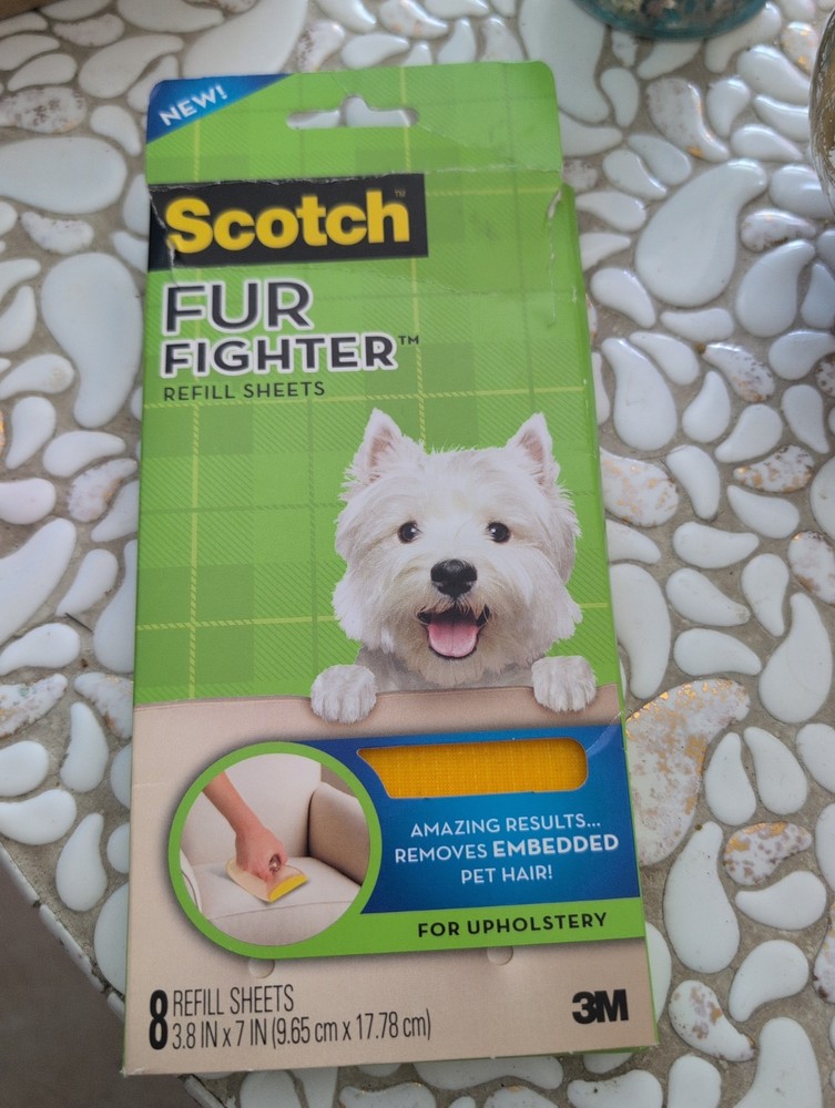 New Sealed Discontinued 3M Scotch Fur Fighter Hair Remover Refill Sheets 8 Count