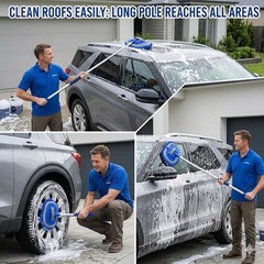 62” Car Wash Brush Kit with Long Handle, Chenille Microfiber Car Wash Mop Mitt