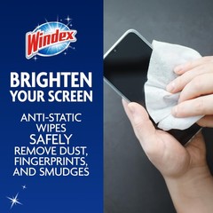 Windex Electronic Cleaning Wipes 75CT | Pre-moistened Streak Free