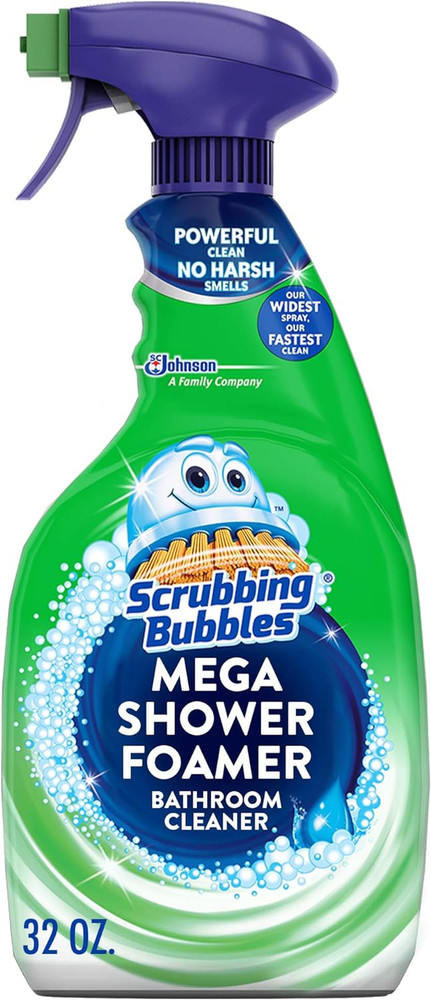 Limpiador Bano y Ducha en Spray 32Oz Espuma Antisarro y Jabon Aroma Lluvia