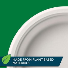 Hefty EcoSave Disposable Plates, Made from Plant Based Materials, Heavy Duty P