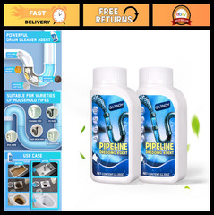 Powerful Pipeline Dredging Agent & Drain Cleaner Powder – 2PCS Kitchen Unblocker