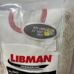 New LIBMAN Commercial 24″ Dust Mop Refill – No Shrink Backing w/Zipper #00923