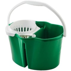 (3)-Libman 4 Gal. Green Clean & Rinse Bucket with Wringer Model: 2112
