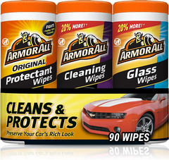 Armor All Protectant, Glass and Cleaning Wipes, Wipes for Car Interior and Car E