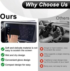 Screen Cleaner, 4.1”×4.1” Microfiber Dashboard Wipes, Square Color: black-1