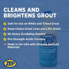 Zep Grout Cleaner and Brightener – 32 oz (Case of 12) ZU104632 – Make Grout Look