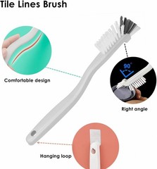 Multi-Purpose Stiff Bristle Brush for Kitchen, Sink, and Tile Grout Cleaning