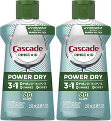 Cascade Power Dry Dishwasher Rinse Aid, 16 fl oz 16 Fl Oz (Pack of 2)