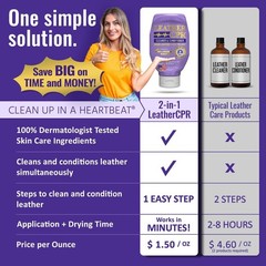 Cruelty-Free 18oz Leather Cleaner and Conditioner for Furniture & Accessories