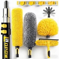 20 Foot High Ceiling Duster Kits with 5-12ft Heavy Duty Extension Pole Reach