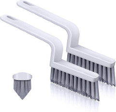 Grout Cleaner Brush V Shape, Stiff Grout Cleaning Brushes for Tile Floor, Handhe