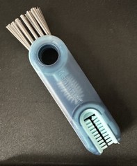 3 In 1 Multipurpose Bottle Gap Cleaner Brush Cup Lid Detail – Blue