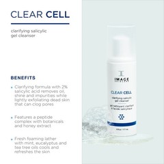 IMAGE Skincare, CLEAR CELL Salicylic Gel Cleanse, Gentle Foaming Face Wash Rem