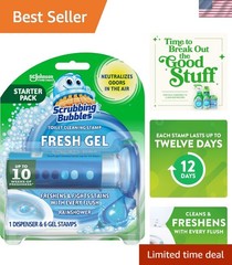 Fresh Gel Toilet Bowl Cleaning Stamps with Rainshower Scent – 12 Days Freshness