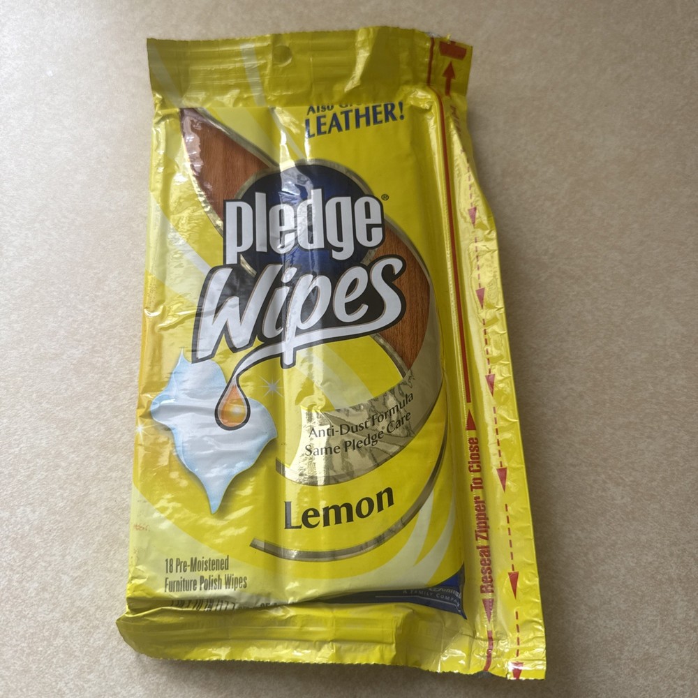 Pledge Expert Care Wood Wipes Shines And Protects Lemon Also Leather