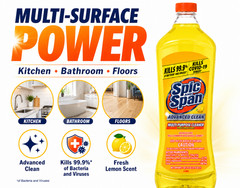 Spic and Span Lemon Multi-Surface Cleaner 34oz Liquid 5 Pack