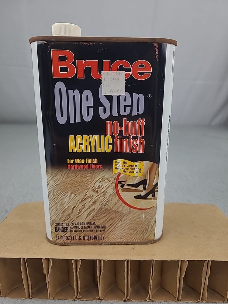 New Bruce Hardwood Floors Wax One Step No Buff Wax Acrylic Finish Rusty Can