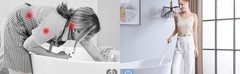 Electric Spin Scrubber Shower Scrubber with Digital Display 5 Brush Heads Clean