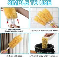 20 Pack Heavy Duty Duster Refills for Swiffer, Multi-Surface 360° Disposable Dus