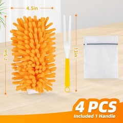 4 Pack Reusable Duster Refills Compatible with Swiffer Duster