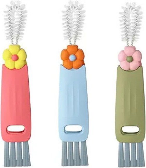 3 in 1 Cup Lid Cleaning Brush Set for Bottle Gap Tight Spaces Cup – Size: 3PCS