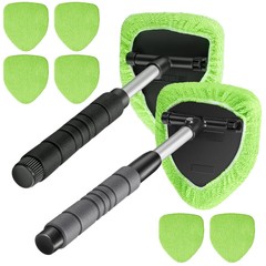 2Set Multipurpose Car Duster Microfiber Brush w/ Extendable Handle for Detailing