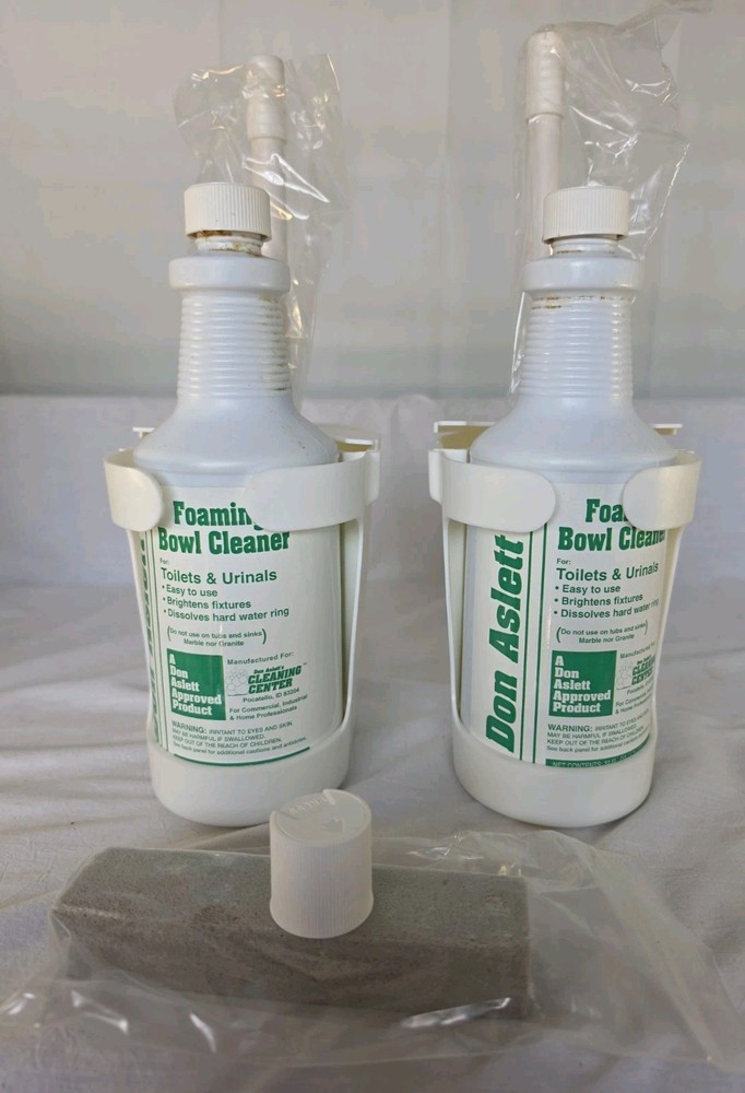 Don Aslett Set Of 2 Foam & Glo Toilet Bowl Cleaner New Old Stock