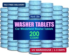 200 PCS-Car Windshield Washer Tablets, Glass Cleaner, Concentrated Effervescent