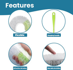 Super-Long 18″ Bottle Cleaning Brush, Extra-Large 2.5” Wide Cleaner, Flexible Lo