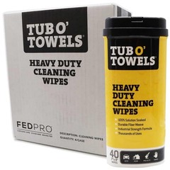 Durable Disposable White Wipes, 7×8, 40 Ct Canister, 4-Pack