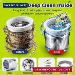 Enzyme Washing Machine Cleaner Tablets for Pet Owners, [2X Power] Washer Cleaner
