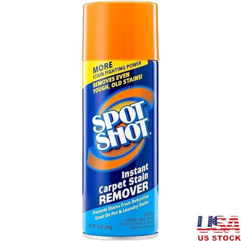 Instant Carpet Stain Remover No Scrub Aerosol Safe Pet Oil Wine Juice 14oz New
