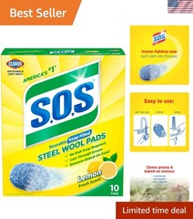 Steel Wool Soap Pads, Lemon Fresh, 10 Count