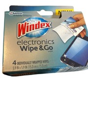Windex Electronics “Wipe & Go” Individually Wrapped Wipes Box Of 4 & 25 Pk Wipes
