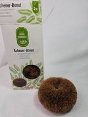 Green Vegetable Brush,Coconut Fiber, Set of 2, 4″x 2″, Natural BristlesEcoSänger